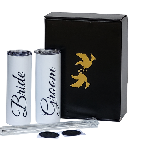 Set of 2 Mrs. |Mr. or Groom | Bride Tumblers gift for Engagement wedding for couples wife husband, newly weds Gift For Him, Gift For Her