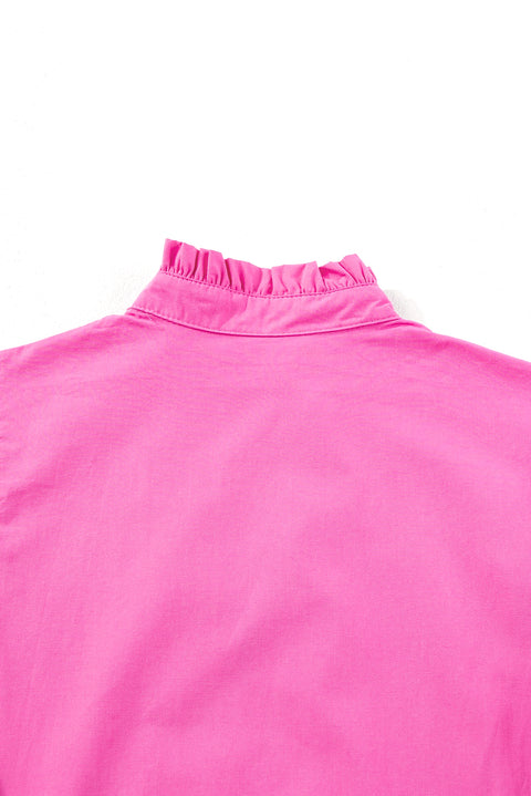 "Strawberry Pink, Mint, or Blue Ric Rac Colorblock Flutter Sleeve V-Neck Tiered Dress - Effortless Elegance in Every Hue"