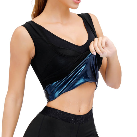 Polymer Sweat Sauna Shaper Vest - Waist Trainer, Slimming Vest, and Abdomen Reductor