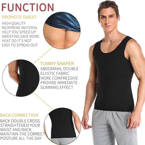 Polymer Sweat Sauna Shaper Vest - Waist Trainer, Slimming Vest, and Abdomen Reductor