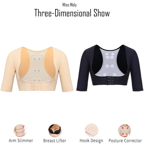 #1 Silhouette Sculptor: Seamless Arm Shaper, Chest Lifter, and Body Slimmer Corset