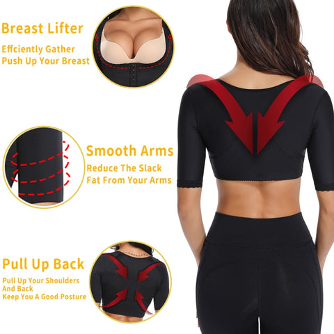 #1 Silhouette Sculptor: Seamless Arm Shaper, Chest Lifter, and Body Slimmer Corset