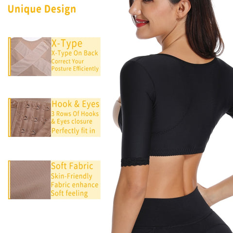 #1 Silhouette Sculptor: Seamless Arm Shaper, Chest Lifter, and Body Slimmer Corset