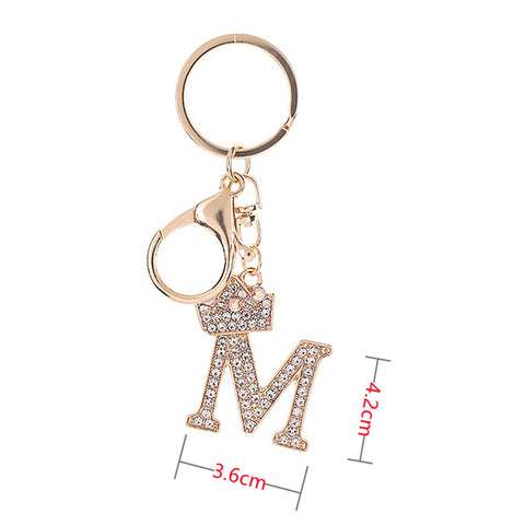 Gorgeous Crystal Diamond Alphabet Letter Keychain