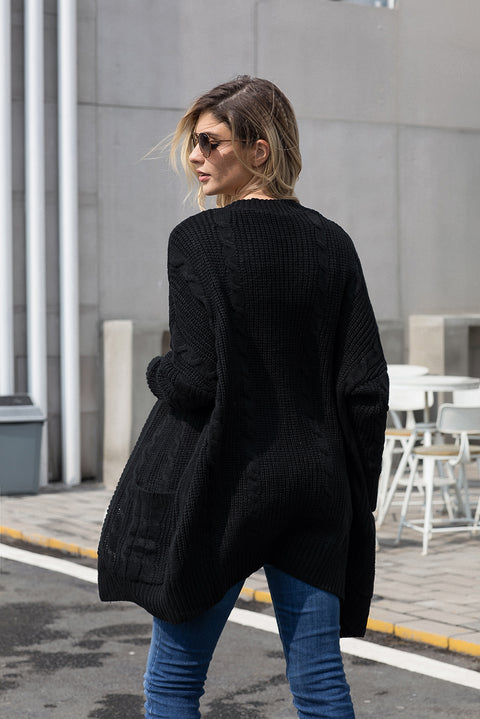 Knit Texture Long Cardigan