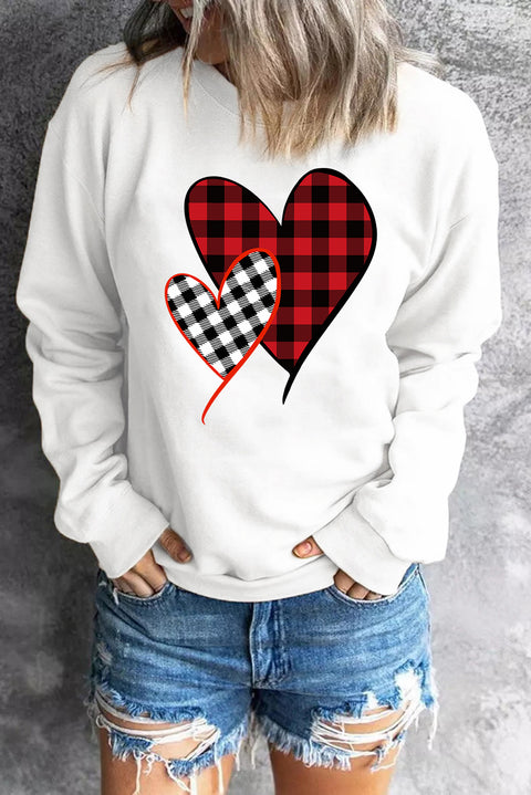 Valentine Letter Heart Shaped Drop Shoulder Graphic Sweatshirt