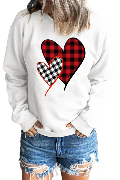 Valentine Letter Heart Shaped Drop Shoulder Graphic Sweatshirt