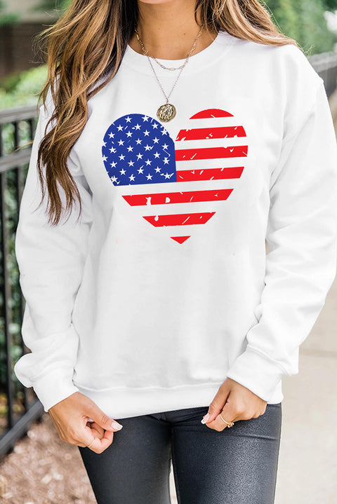 Valentine Letter Heart Shaped Drop Shoulder Graphic Sweatshirt