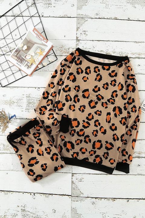 Print Long Sleeve Joggers Loungewear Set