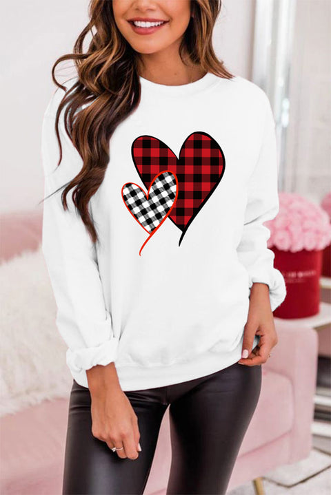Valentine Letter Heart Shaped Drop Shoulder Graphic Sweatshirt