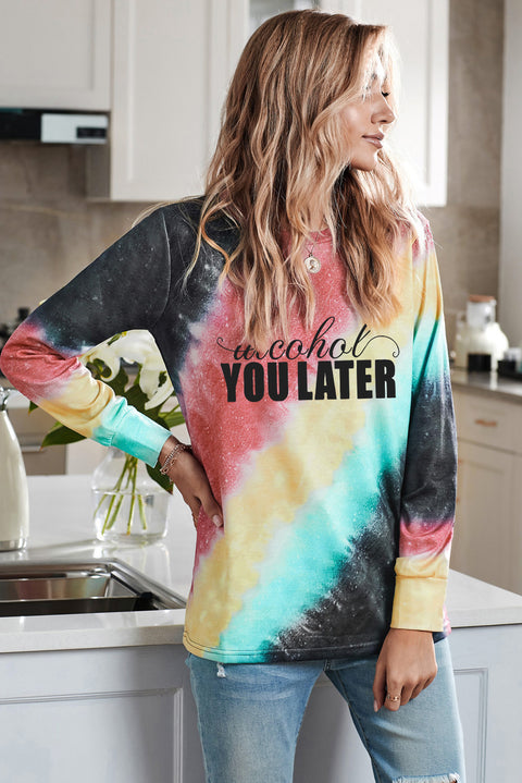 Ombre Red Tie-dye Sweatshirt