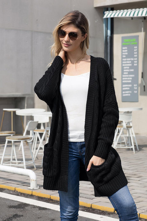 Knit Texture Long Cardigan