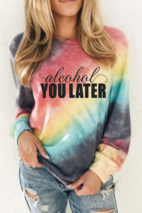 Ombre Red Tie-dye Sweatshirt