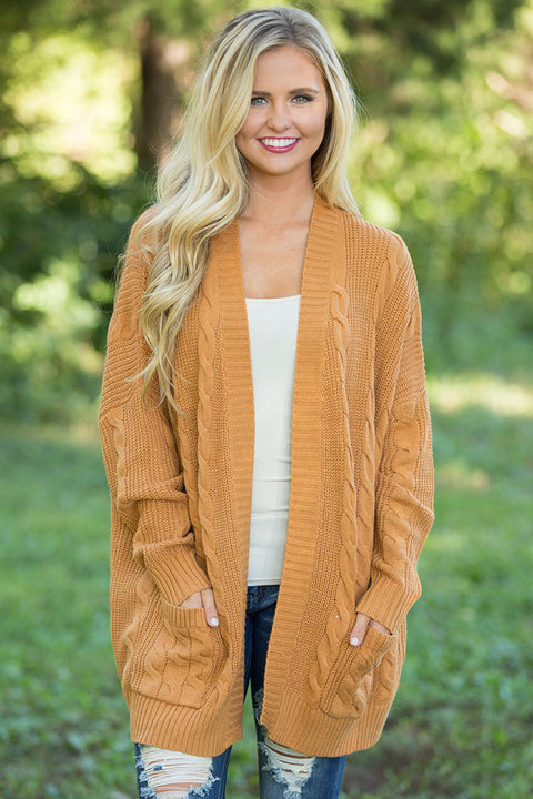 Knit Texture Long Cardigan