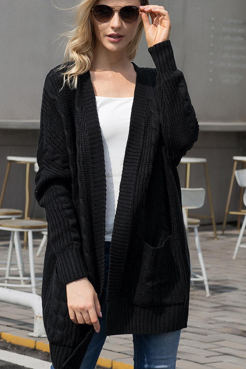 Knit Texture Long Cardigan