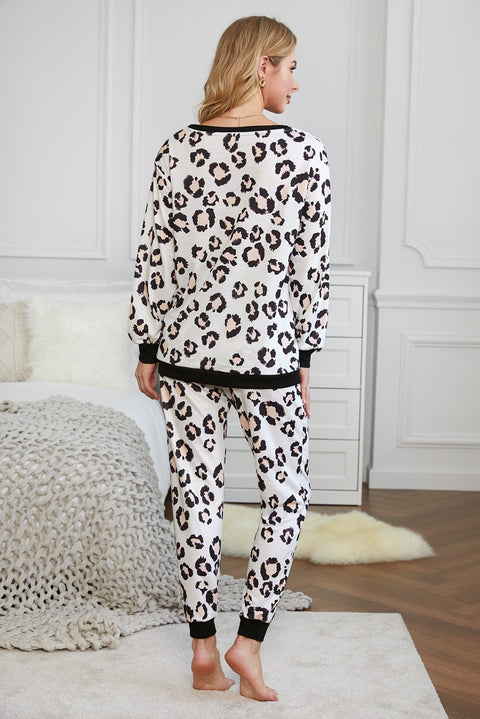 Print Long Sleeve Joggers Loungewear Set