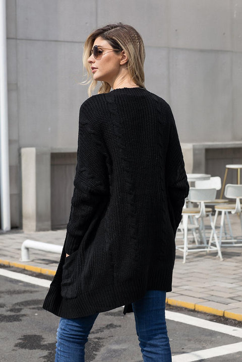 Knit Texture Long Cardigan
