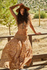 Malibu Two Piece Set Bohemian Print Ladies Maxi Dress