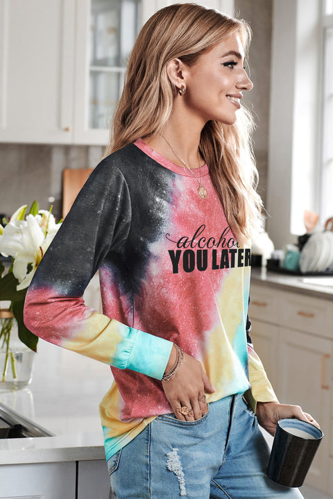 Ombre Red Tie-dye Sweatshirt