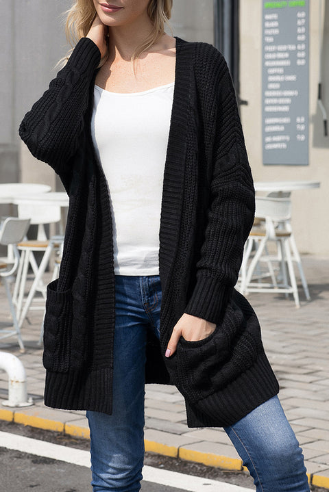 Knit Texture Long Cardigan