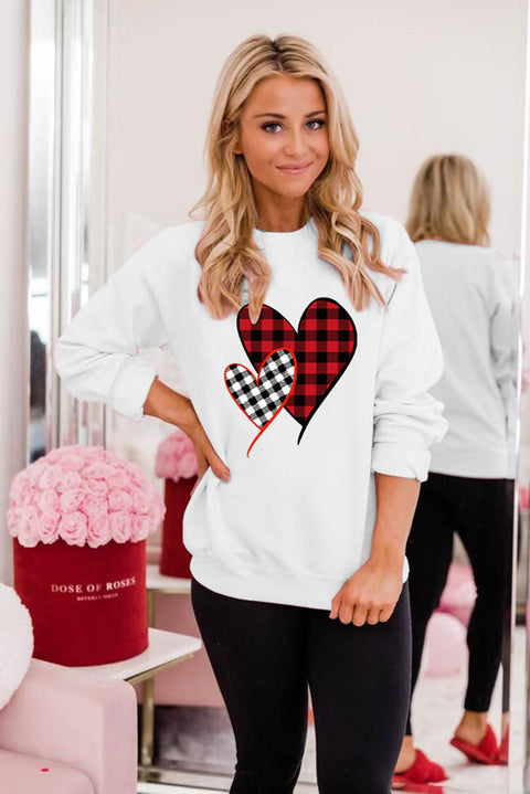 Valentine Letter Heart Shaped Drop Shoulder Graphic Sweatshirt