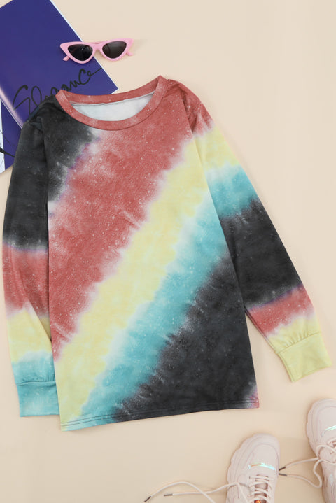 Ombre Red Tie-dye Sweatshirt