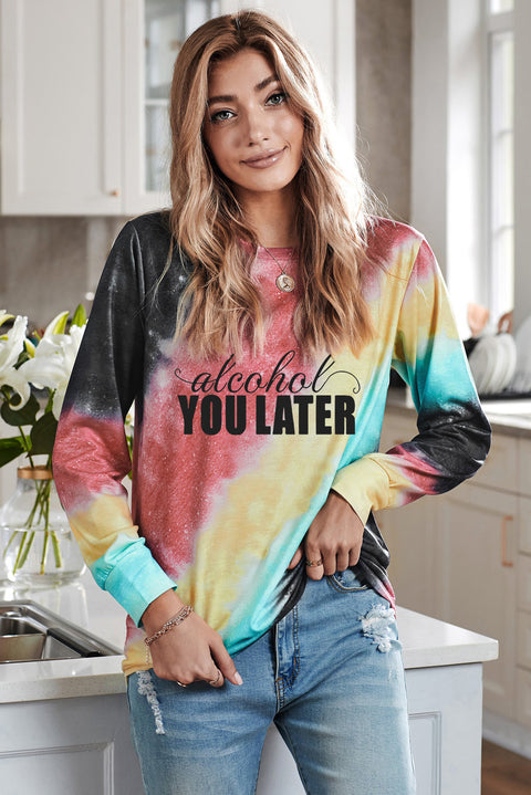 Ombre Red Tie-dye Sweatshirt