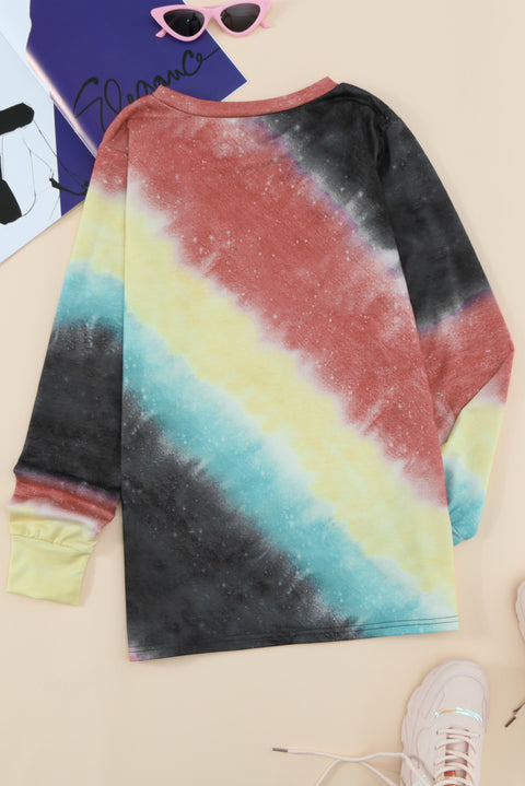 Ombre Red Tie-dye Sweatshirt