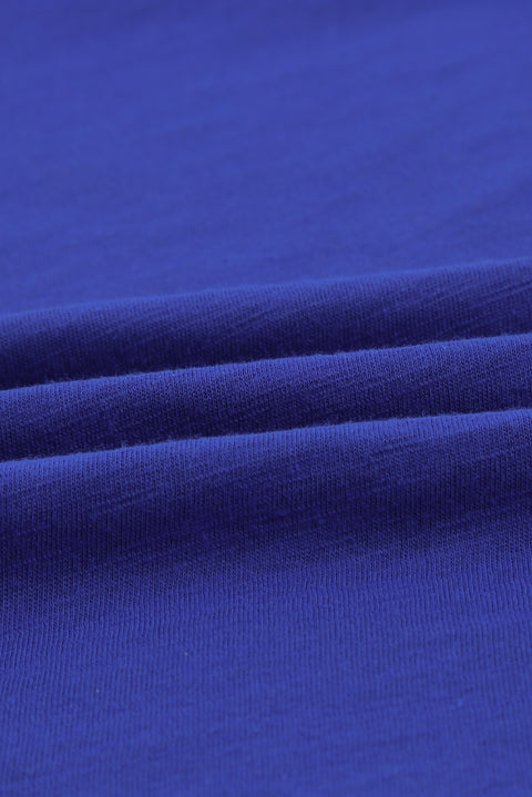 Holes Crew Neck Cotton Mixed T-shirt