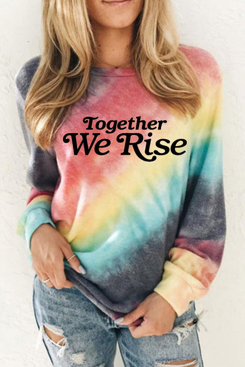 Ombre Red Tie-dye Sweatshirt