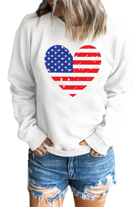 Valentine Letter Heart Shaped Drop Shoulder Graphic Sweatshirt