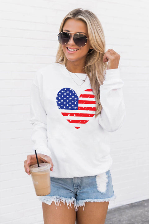 Valentine Letter Heart Shaped Drop Shoulder Graphic Sweatshirt