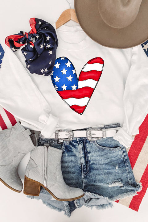 Valentine Letter Heart Shaped Drop Shoulder Graphic Sweatshirt