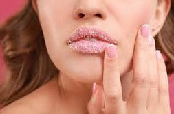 Shea butter sugar Lip Scrub to remove dead skin, exfoliates dry, flaky lips, and condition it.