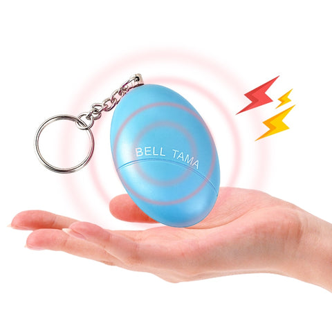 Safety Keychain Emergency Loud Alarm Self Defense 100DB Egg Shape Security Protection For Children, Adults and Elders