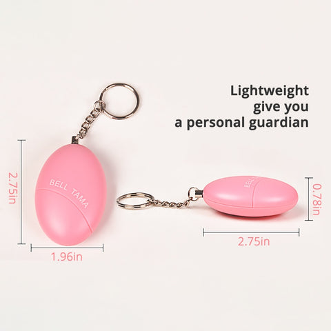 Safety Keychain Emergency Loud Alarm Self Defense 100DB Egg Shape Security Protection For Children, Adults and Elders