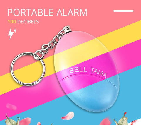 Safety Keychain Emergency Loud Alarm Self Defense 100DB Egg Shape Security Protection For Children, Adults and Elders