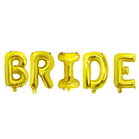 5Pcs Rose Gold Silver Bride To Be Letter Foil Balloons Wedding Decoration Party Bride Love Gift Supplies