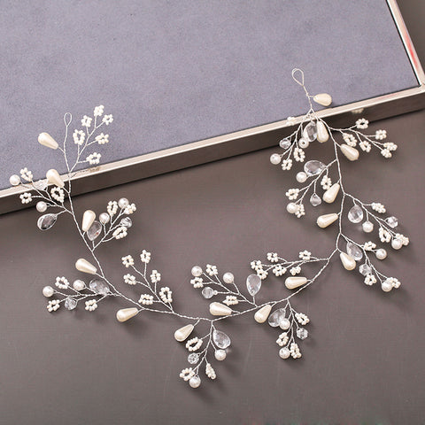 Pearl Rhinestone Women Headband Wedding Hair Accessories Bride Tiara Headband Hair Jewelry