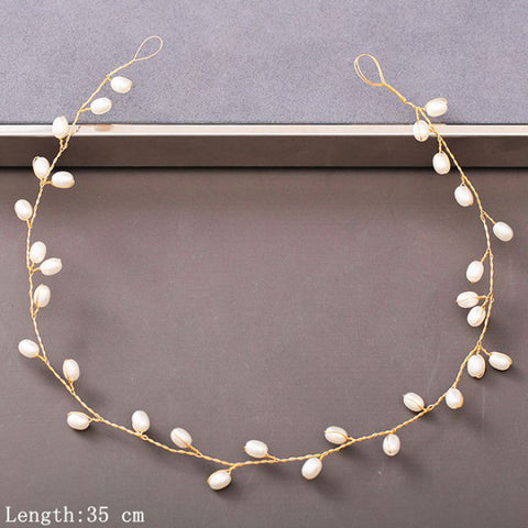 Pearl Rhinestone Women Headband Wedding Hair Accessories Bride Tiara Headband Hair Jewelry
