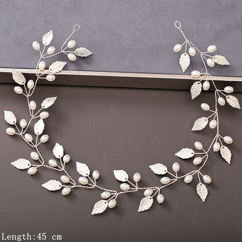 Pearl Rhinestone Women Headband Wedding Hair Accessories Bride Tiara Headband Hair Jewelry