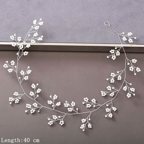 Pearl Rhinestone Women Headband Wedding Hair Accessories Bride Tiara Headband Hair Jewelry
