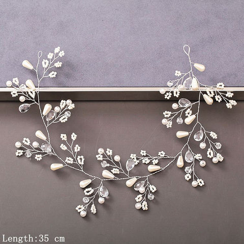 Pearl Rhinestone Women Headband Wedding Hair Accessories Bride Tiara Headband Hair Jewelry