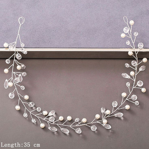 Pearl Rhinestone Women Headband Wedding Hair Accessories Bride Tiara Headband Hair Jewelry