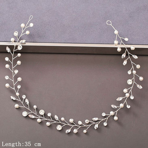 Pearl Rhinestone Women Headband Wedding Hair Accessories Bride Tiara Headband Hair Jewelry