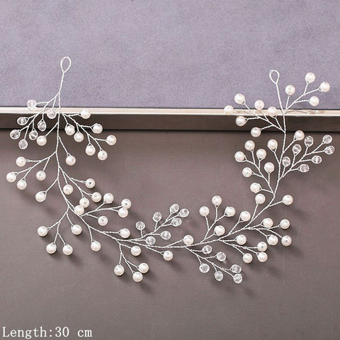 Pearl Rhinestone Women Headband Wedding Hair Accessories Bride Tiara Headband Hair Jewelry
