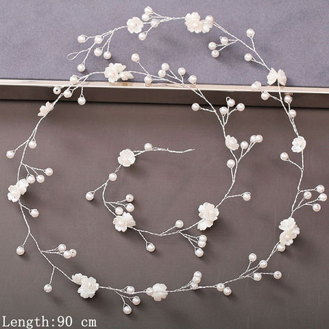 Pearl Rhinestone Women Headband Wedding Hair Accessories Bride Tiara Headband Hair Jewelry