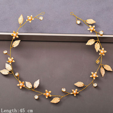 Pearl Rhinestone Women Headband Wedding Hair Accessories Bride Tiara Headband Hair Jewelry