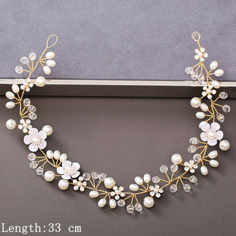 Pearl Rhinestone Women Headband Wedding Hair Accessories Bride Tiara Headband Hair Jewelry