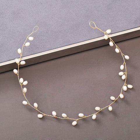 Pearl Rhinestone Women Headband Wedding Hair Accessories Bride Tiara Headband Hair Jewelry